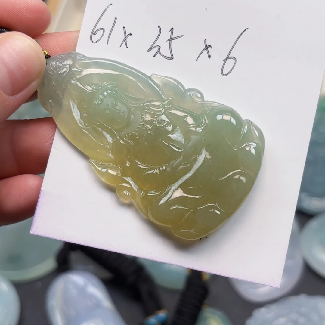 翡翠未镶嵌吊坠(不含链)观音