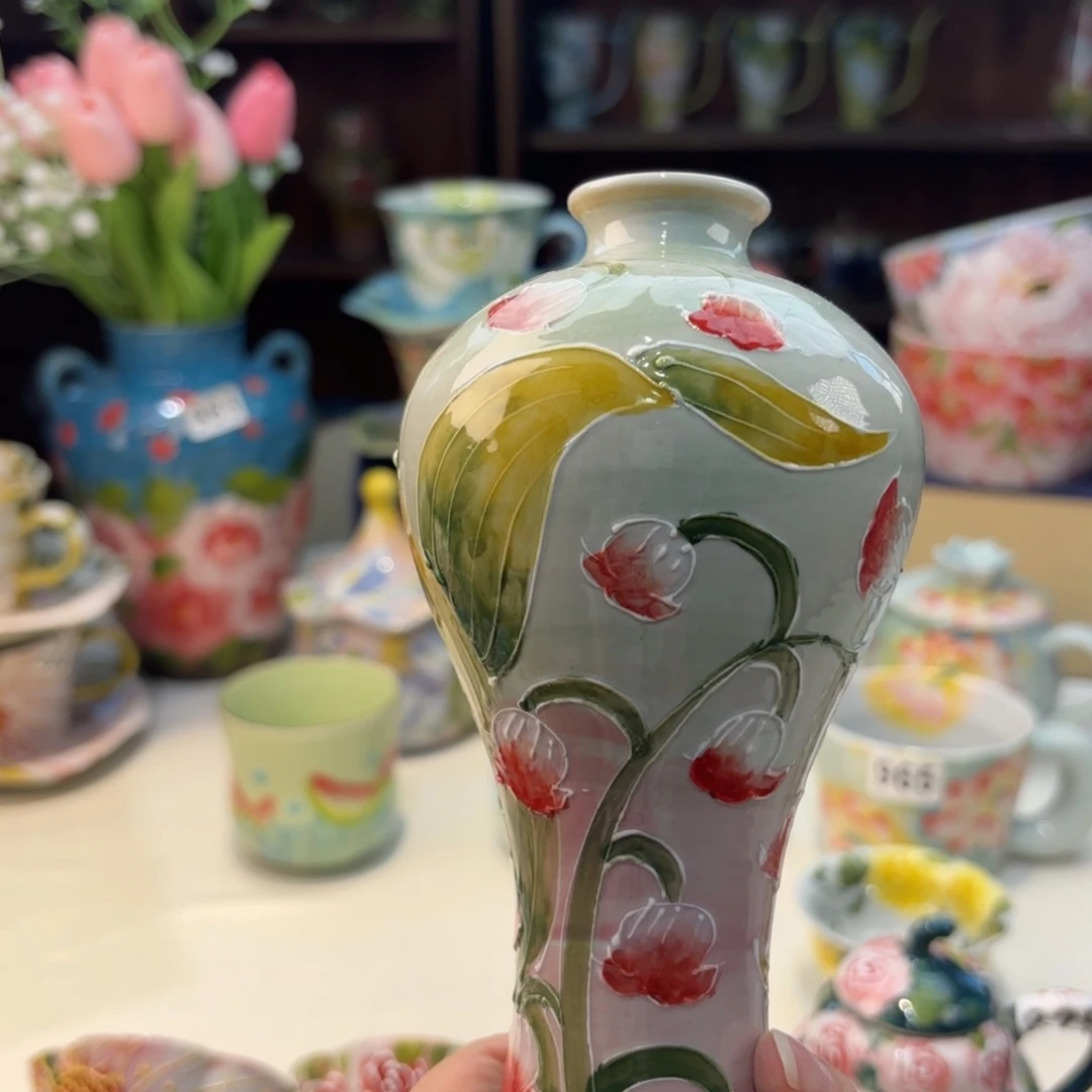 瓷片景德镇手绘高温釉下彩陶瓷茶具
