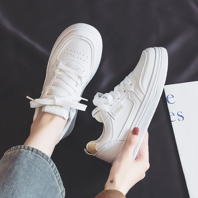人本低帮小白鞋女2025春秋休闲百搭学生平底单鞋ins韩版薄款板鞋