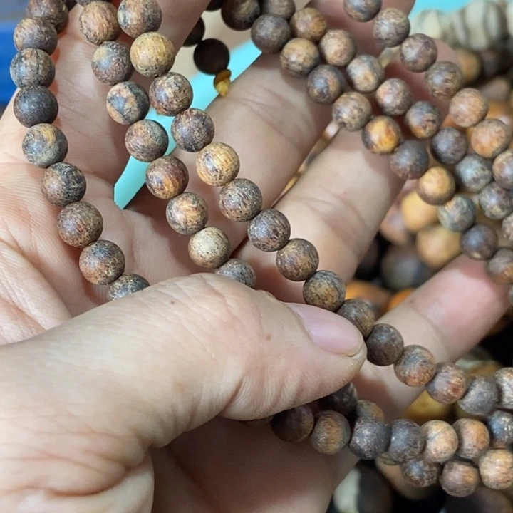 疯***人贡木手串06圆珠多圈