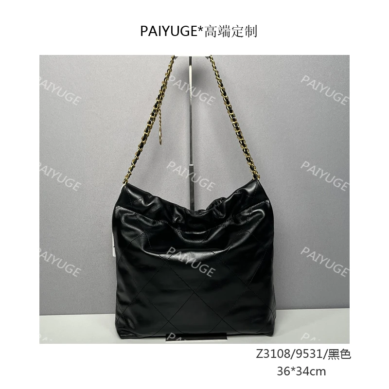 Z3108/9531/黑色金扣paiyuge高端订制百搭女士手提单肩斜挎包1773