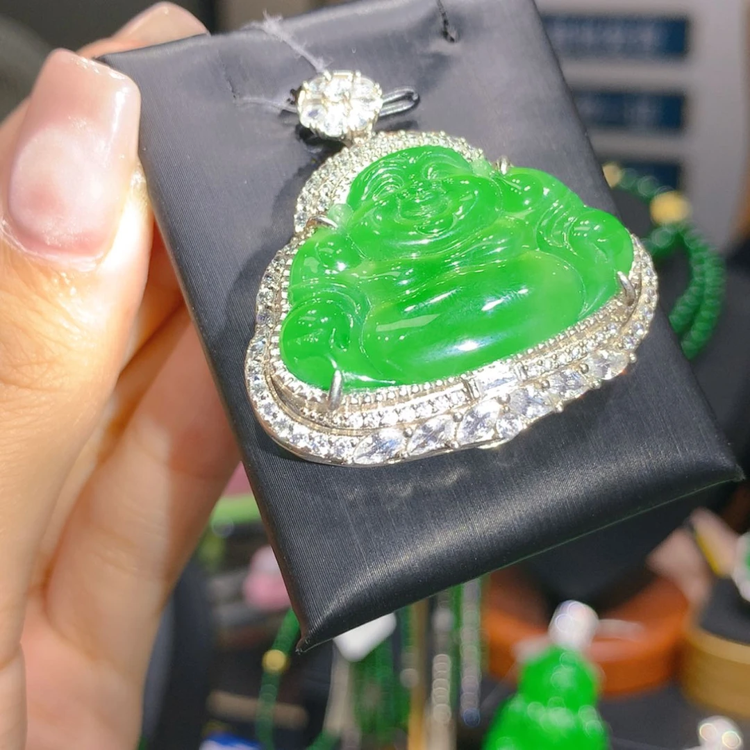 【闪购商品】颈饰银S925镶嵌翡翠7柒姐