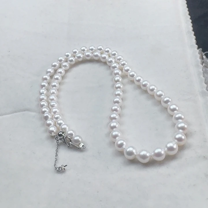 淡水珍珠项链带扣头定制未镶嵌