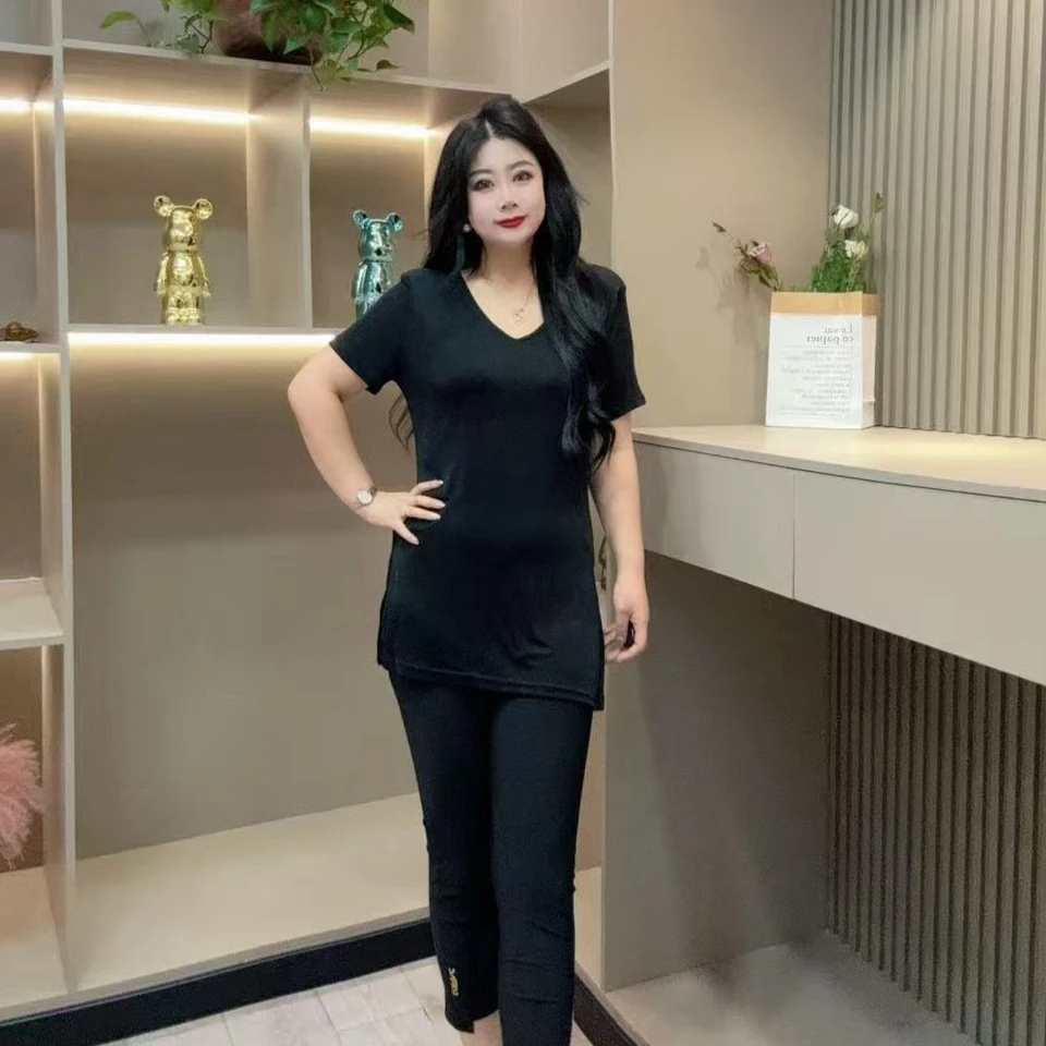 夏季大衫-点 1037时尚潮流休闲简约百搭显瘦款胖MM大码女装新款