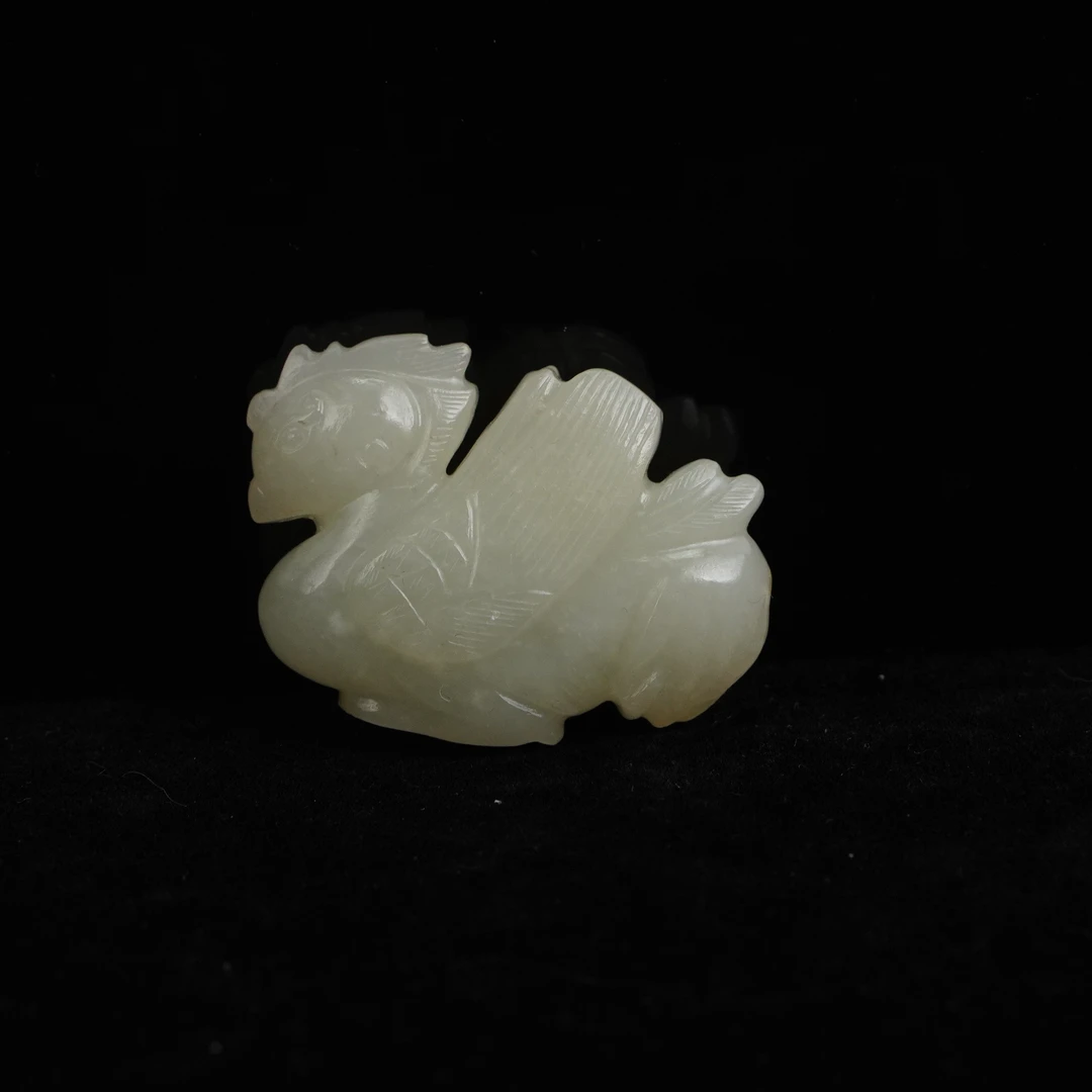 【明】白玉凤凰（高4cm宽4.5cm重34g）