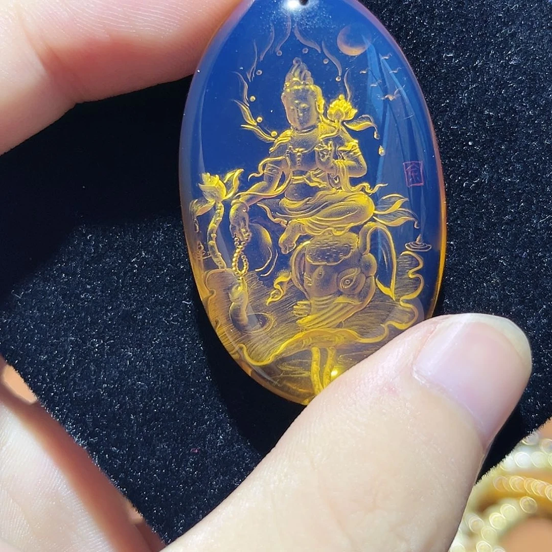 琥珀未镶嵌珠宝奇石531普贤菩萨