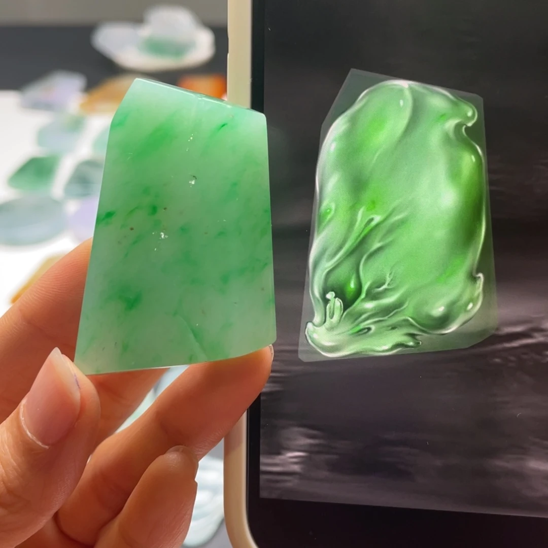 定制翡翠未镶嵌包工