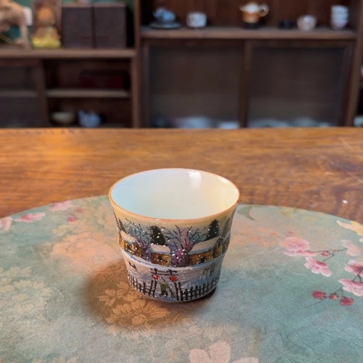 柴烧纯手工手绘陶瓷