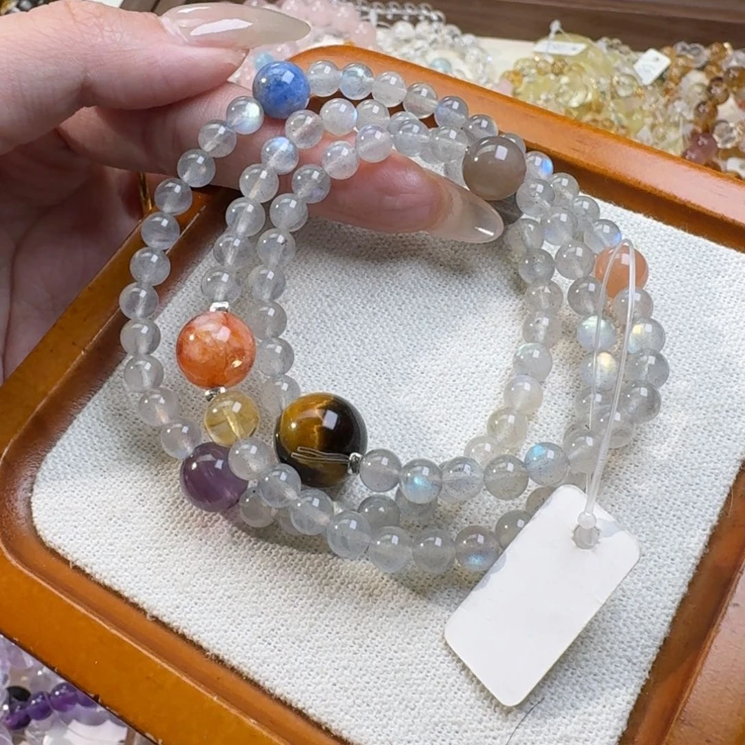 水晶手串未镶嵌灰月光