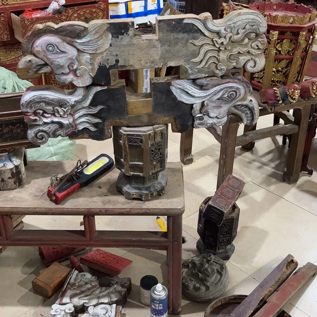 德***制香榧木木雕.花板.家具.古建构件.卡子花.结子