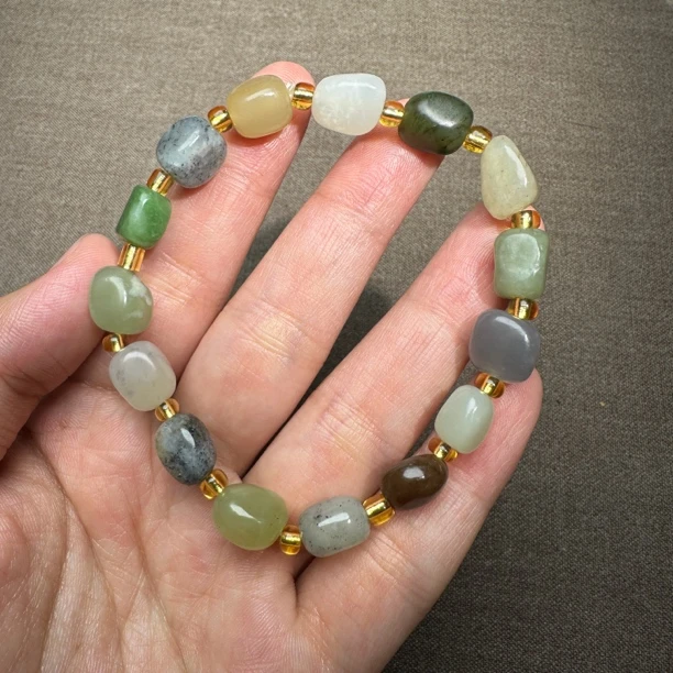 和田玉随型多宝手串（拍一发一随机发）