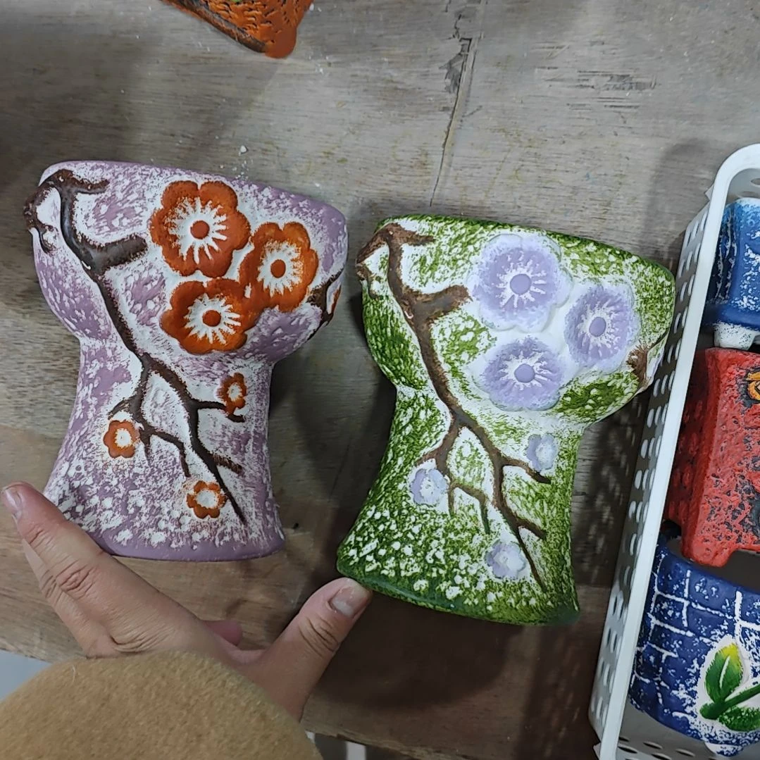 红陶吸水透气的白陶花盆凑满12发货