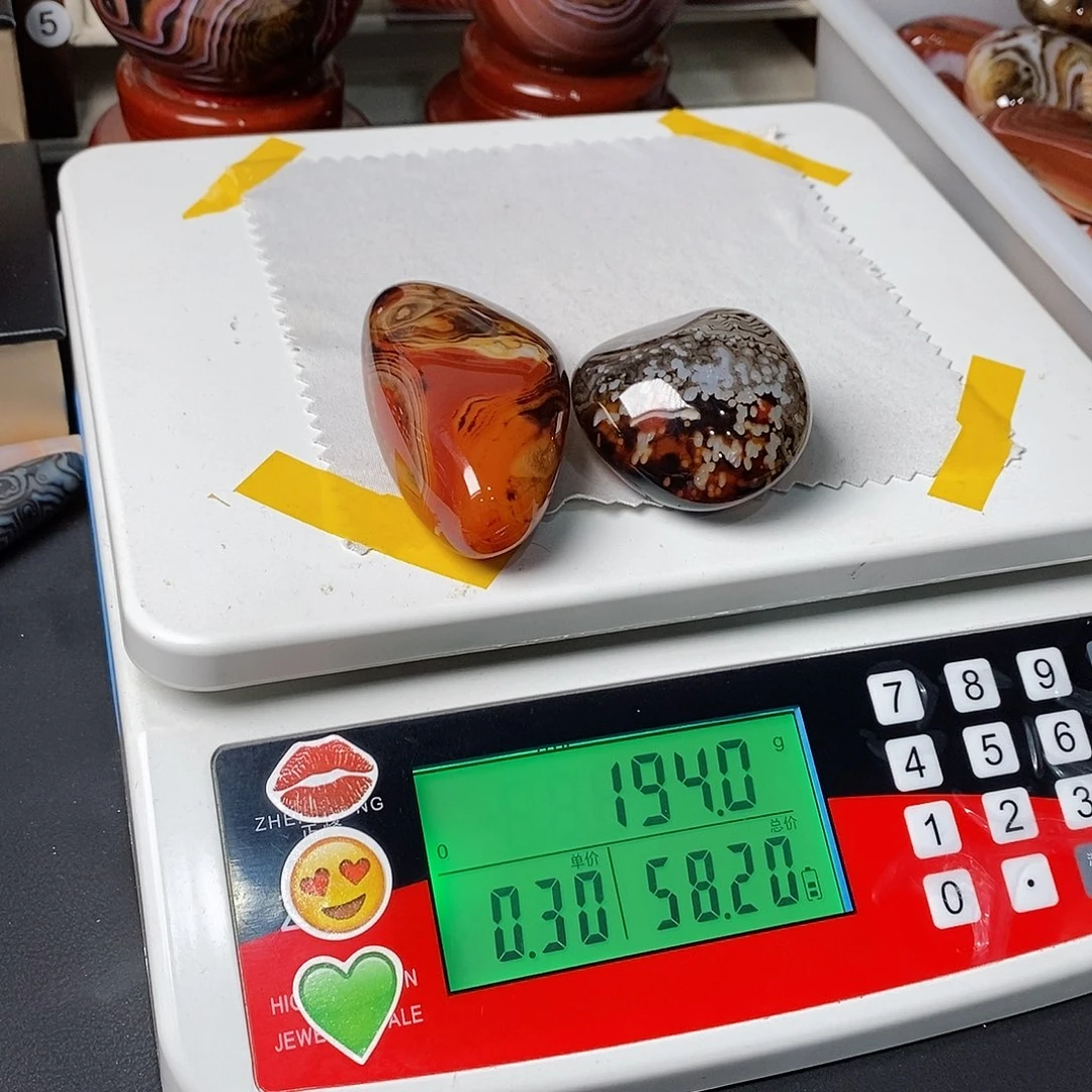 玛瑙/玉髓三毛未镶嵌暗**路