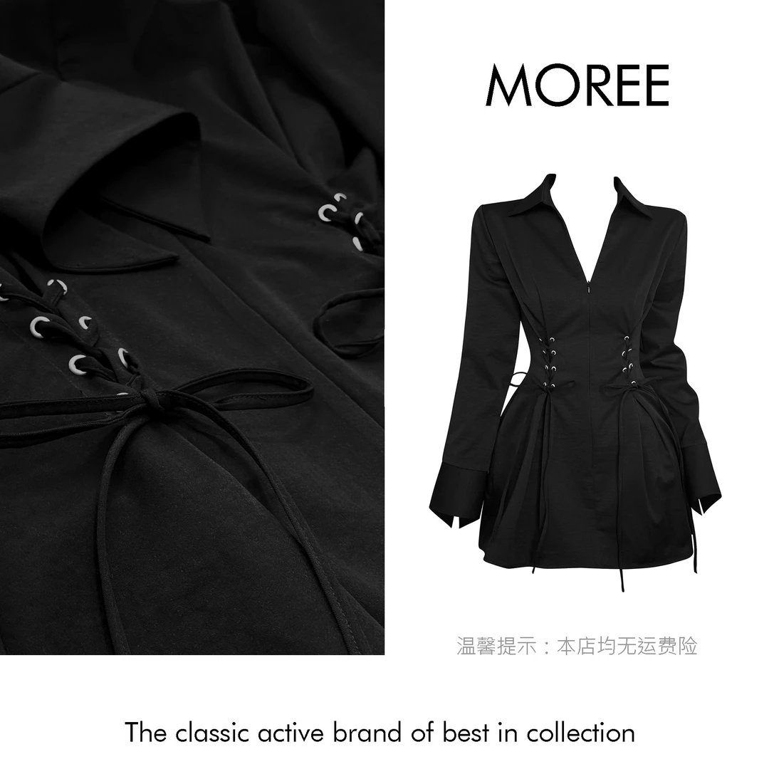 【MOREE】parler à Monsieur小众设计感衬衣连衣裙-Z682