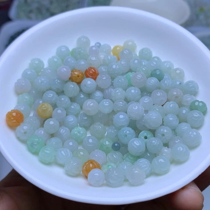 散珠翡翠卡7莲花珠30个