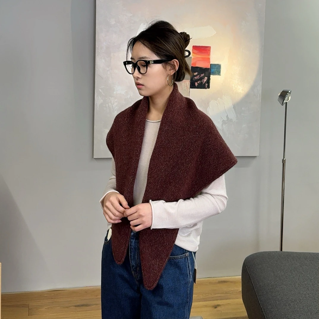 百搭优雅杂花羊绒围巾