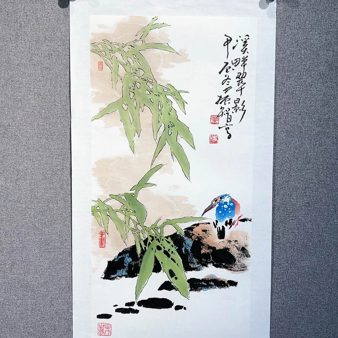 国画红袍画院手绘作品