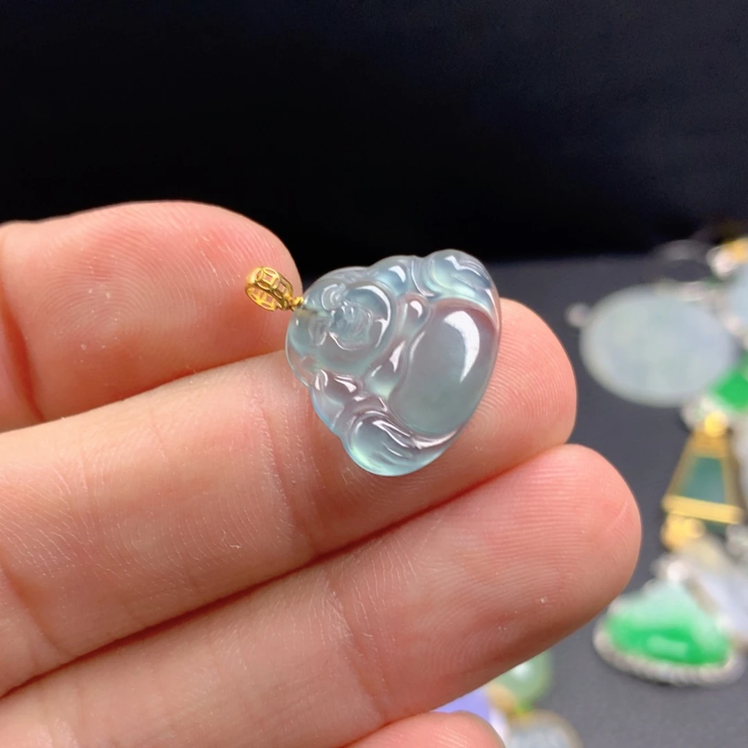 【闪购商品】翡翠颈饰18K金镶嵌翡翠