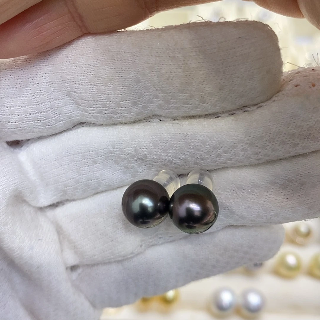海水珍珠耳饰18K金镶嵌