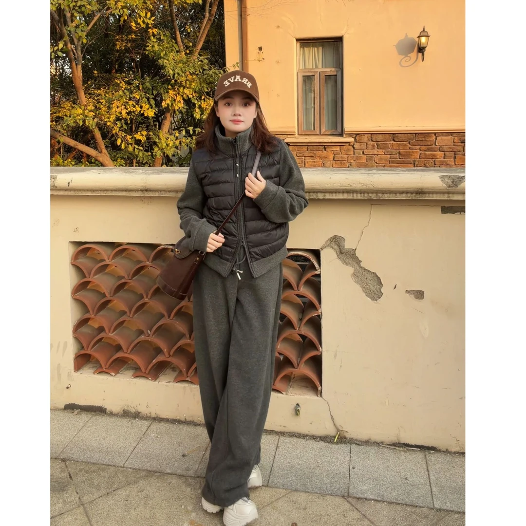 【排骨羽绒上衣卫裤套装】B25131