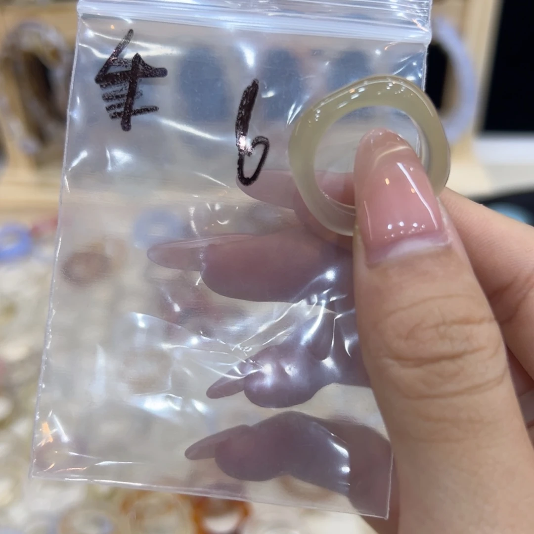 玛瑙/玉髓戒指合金6港17