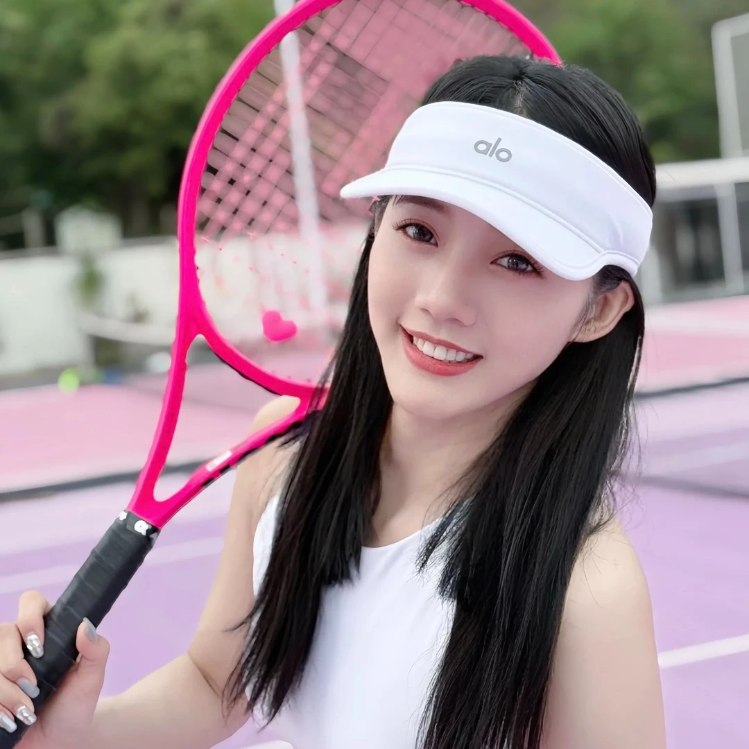 运动风空顶帽黑色刺绣字母硬顶女夏季防紫外线防晒遮阳帽网球帽子