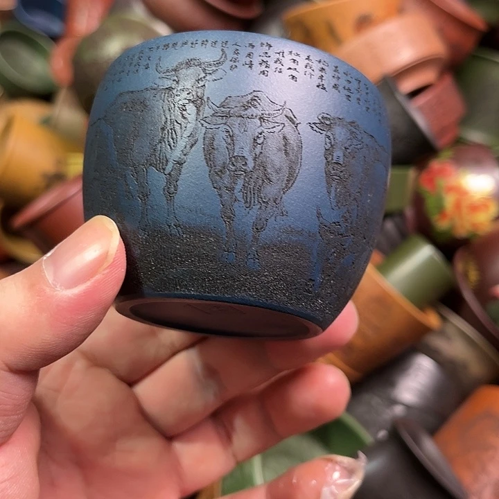 紫砂茶杯全手工紫砂主人杯
