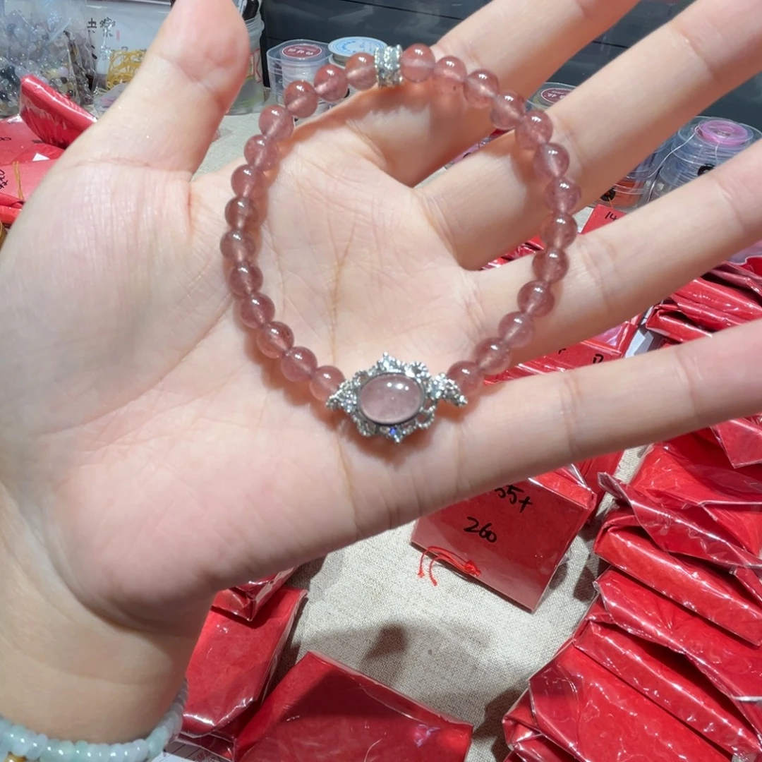 烟晶未镶嵌手链天然水晶手串