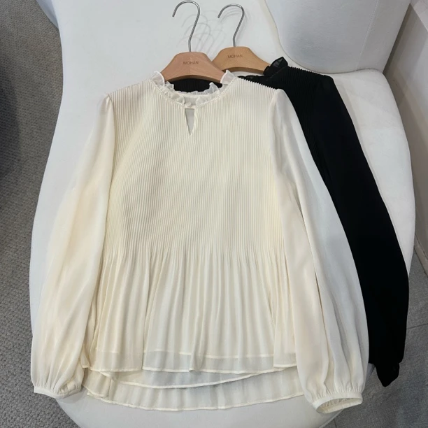 【墨涵精选】气质优雅时尚大方显瘦遮肉百搭衬衫D288