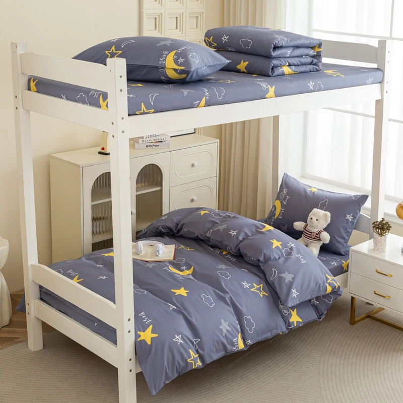 全棉纯棉四件套床单床上用品被套三件套单人上下铺宿舍大学生寝室