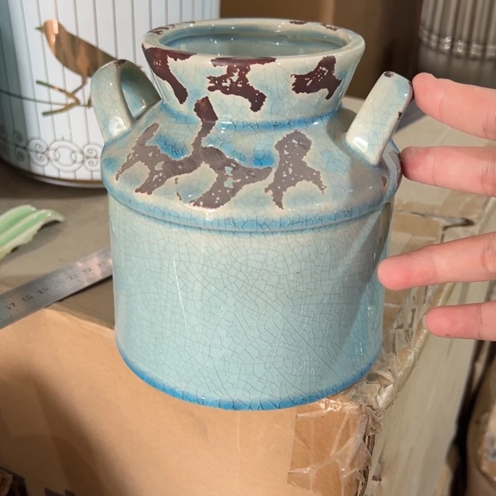 摆件高15口8公分微瑕做旧