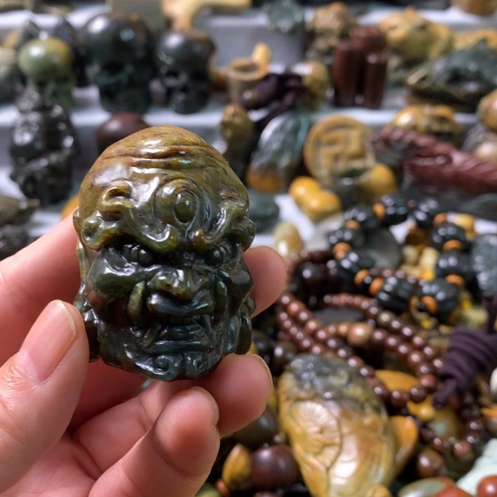 未镶嵌岫岩河磨玉（透闪石质玉）笔搁