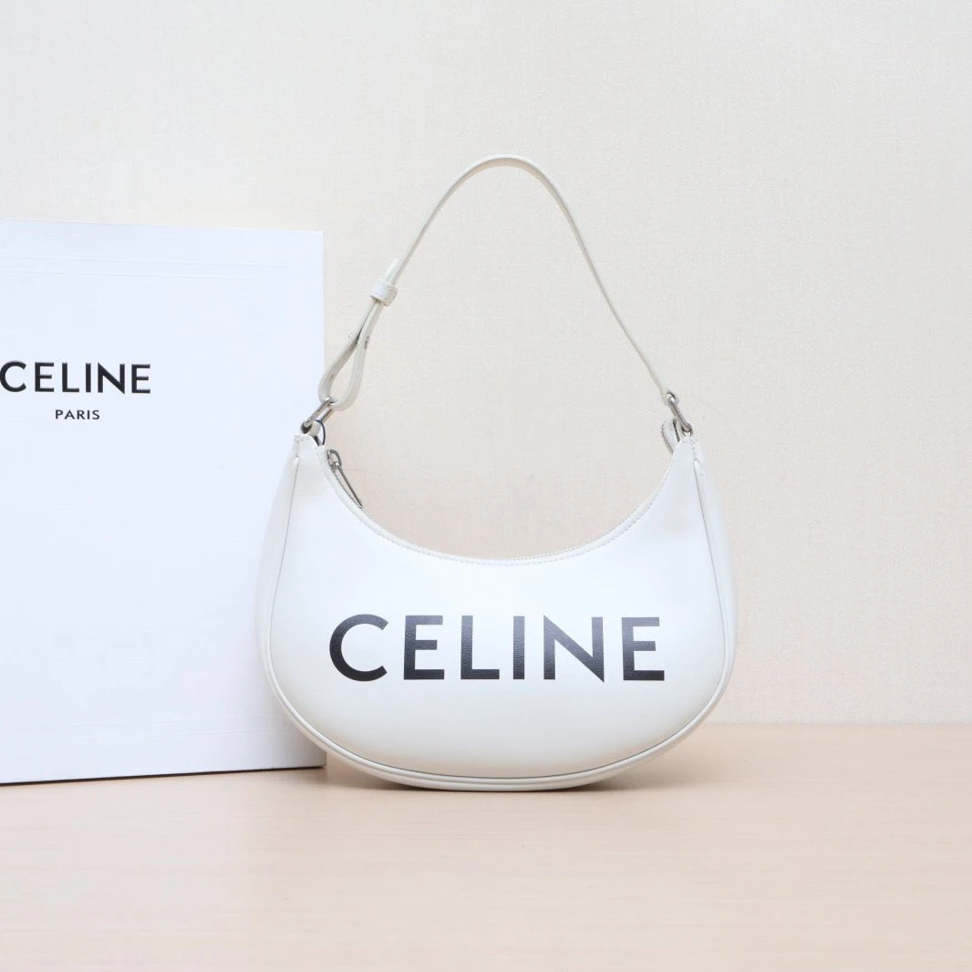 95新 Celine/思琳 小花Jerry活动AVA 豌豆包 腋下包 中号 银扣