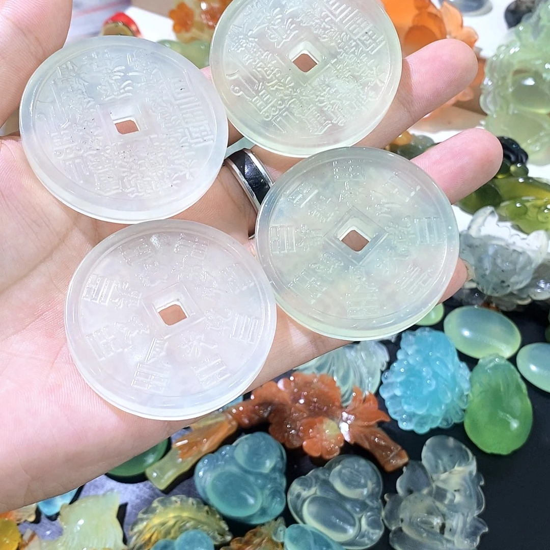 蛇纹石玉合金颈饰
