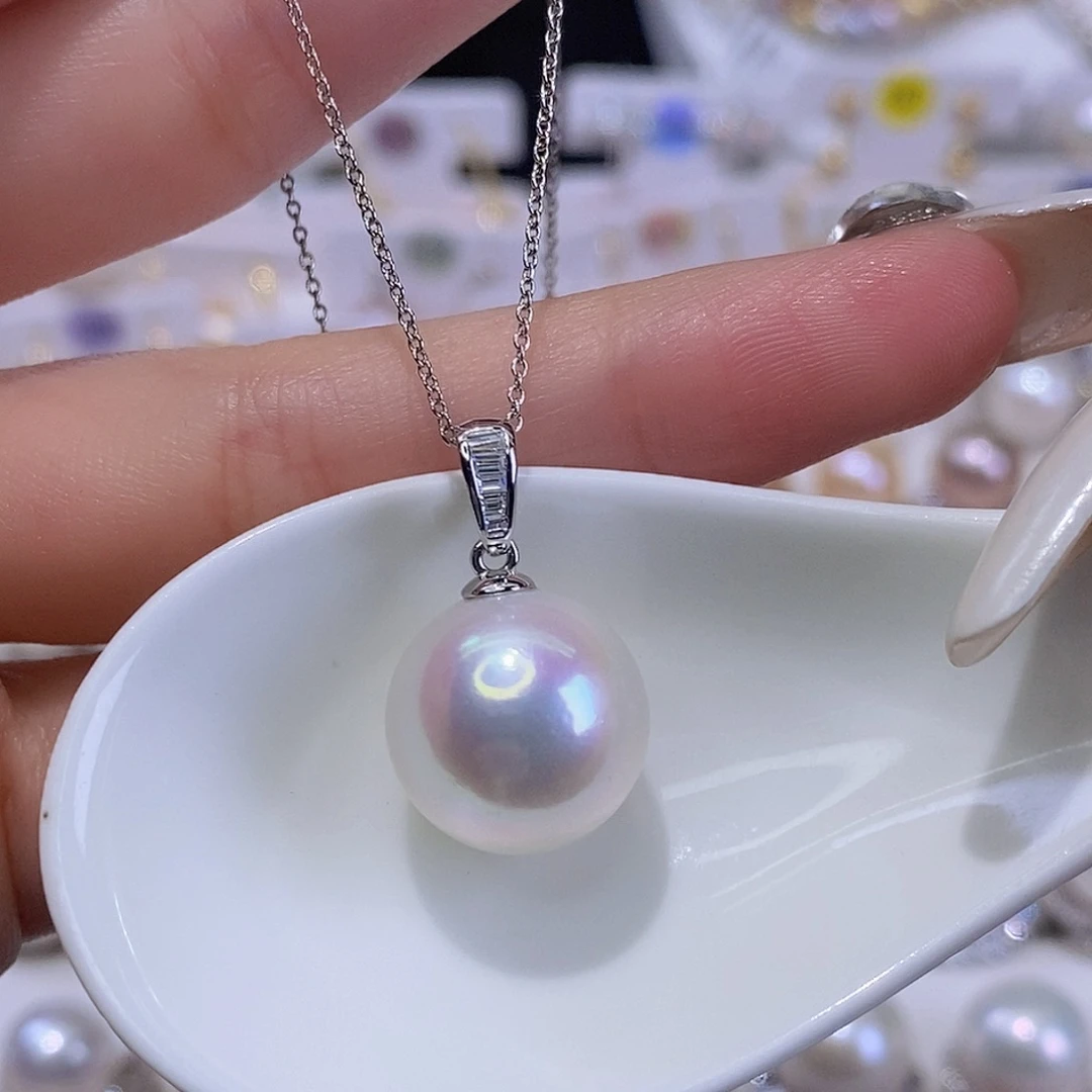 淡水珍珠银S925镶嵌颈饰