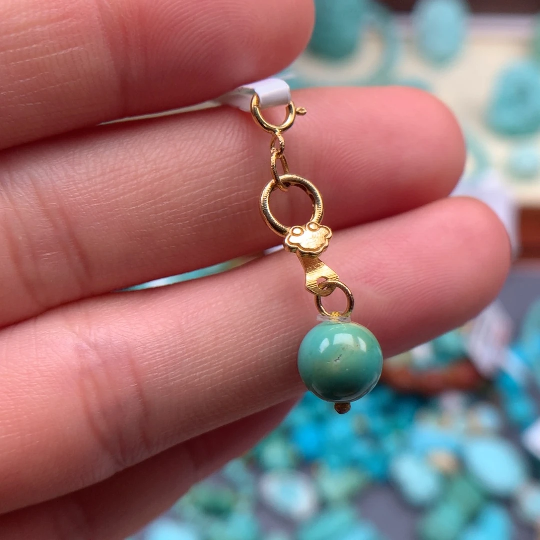 绿松石18K金镶嵌绿松石