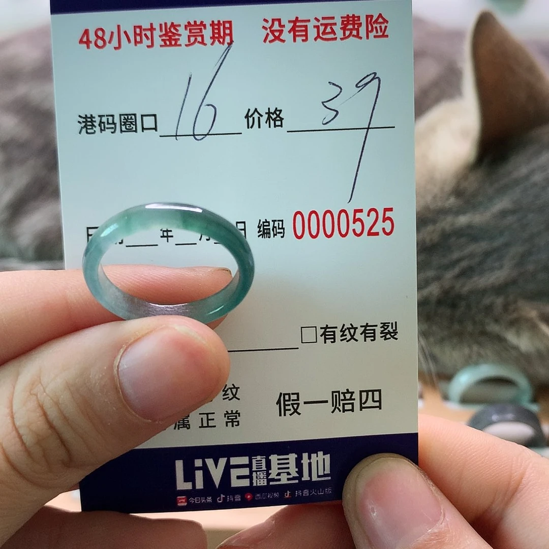 翡翠戒指未镶嵌天然翡翠戒指