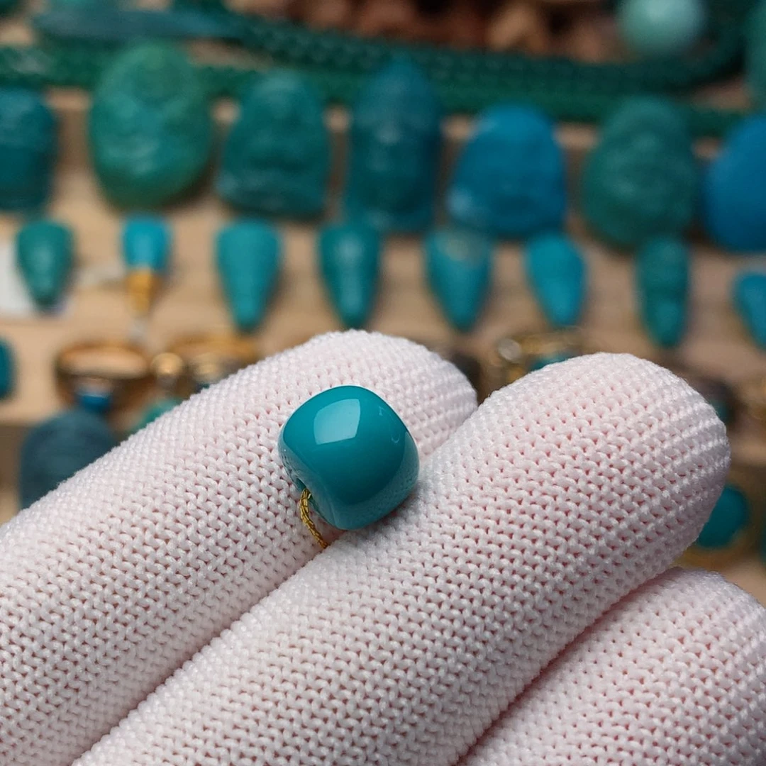 未镶嵌绿松石珠宝奇石10mm