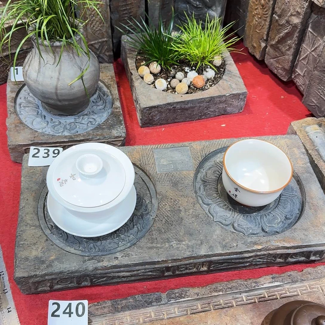 老砖茶台，砚台，画像砖