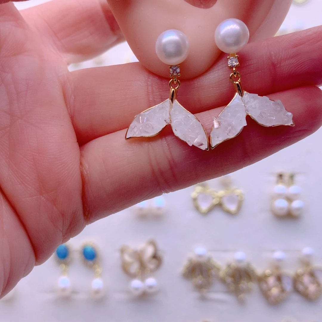 耳饰淡水珍珠合金