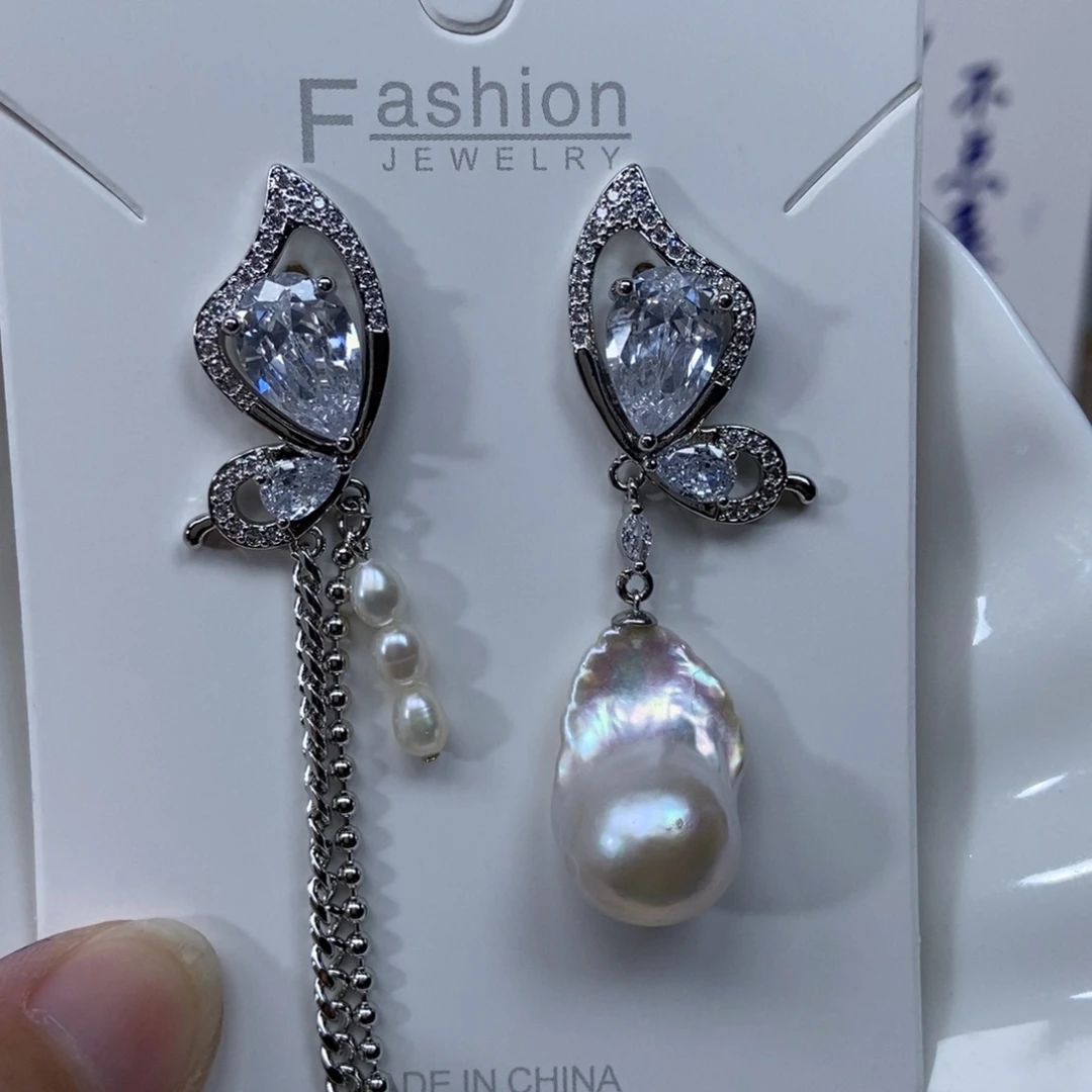 淡水珍珠耳环合金特价455