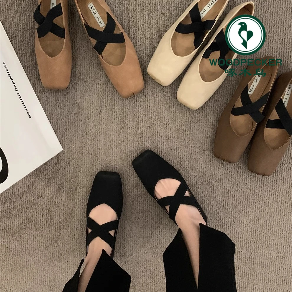 啄木鸟法式复古新中式单鞋配裙子玛丽珍鞋芭蕾舞鞋女鞋子平底鞋