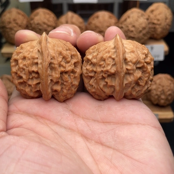 把件文玩核桃金锭元宝40肚