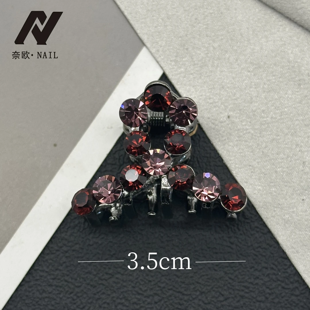 【NAIL·奈欧】设计师系列6175刘海抓夹半抓夹小抓夹乌梅紫酱