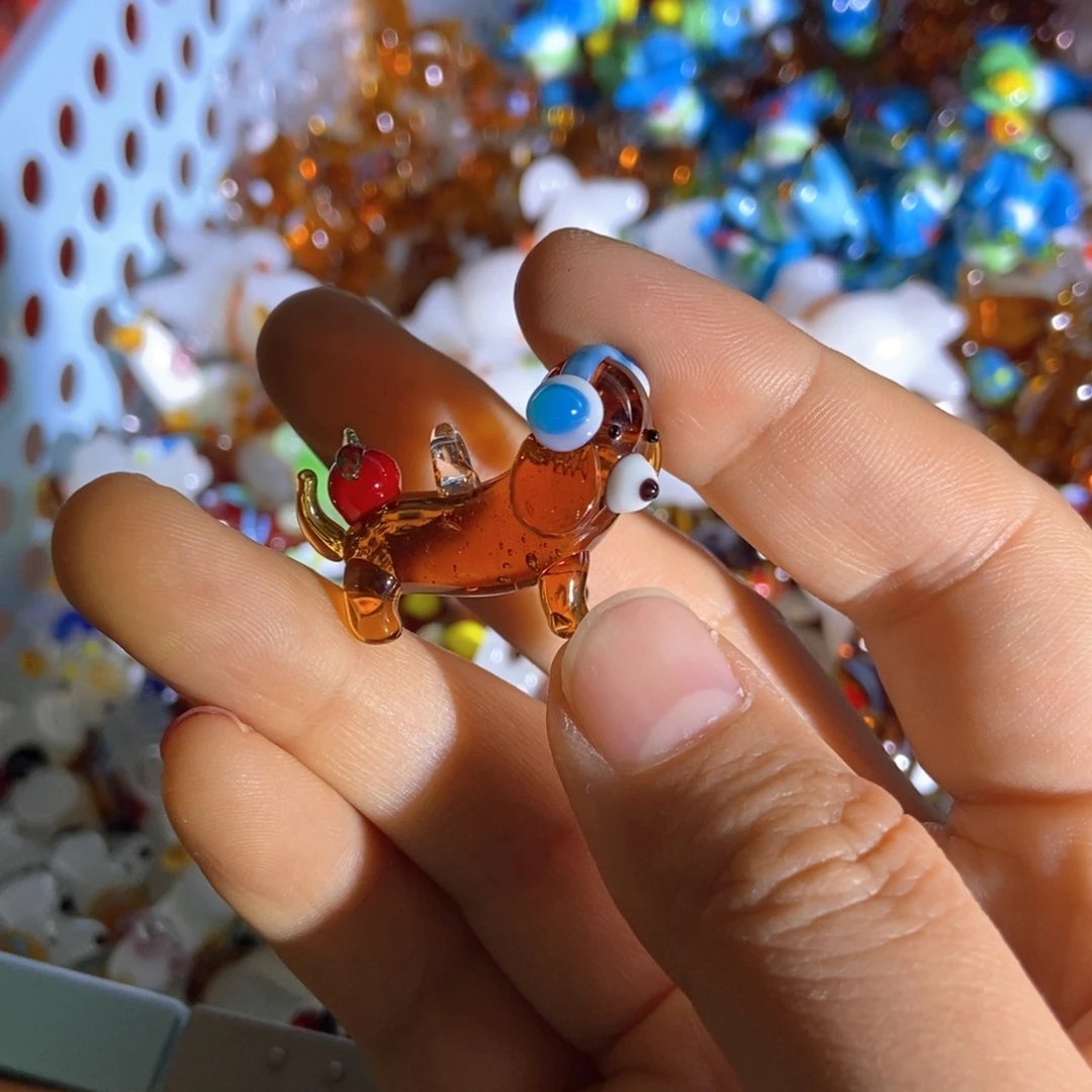 琉璃手工艺品耳机狗吊坠