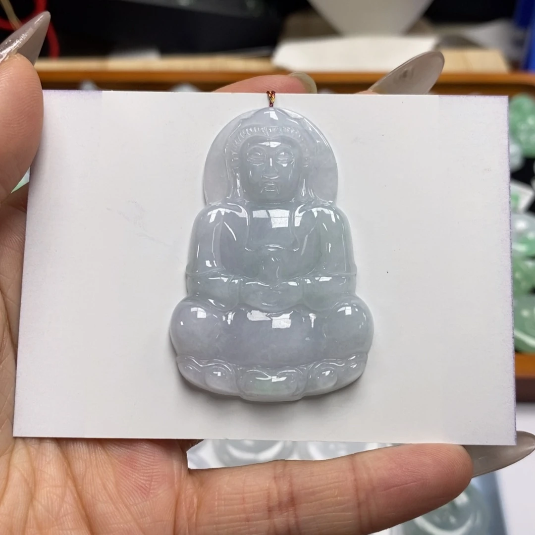 翡翠颈饰未镶嵌观音