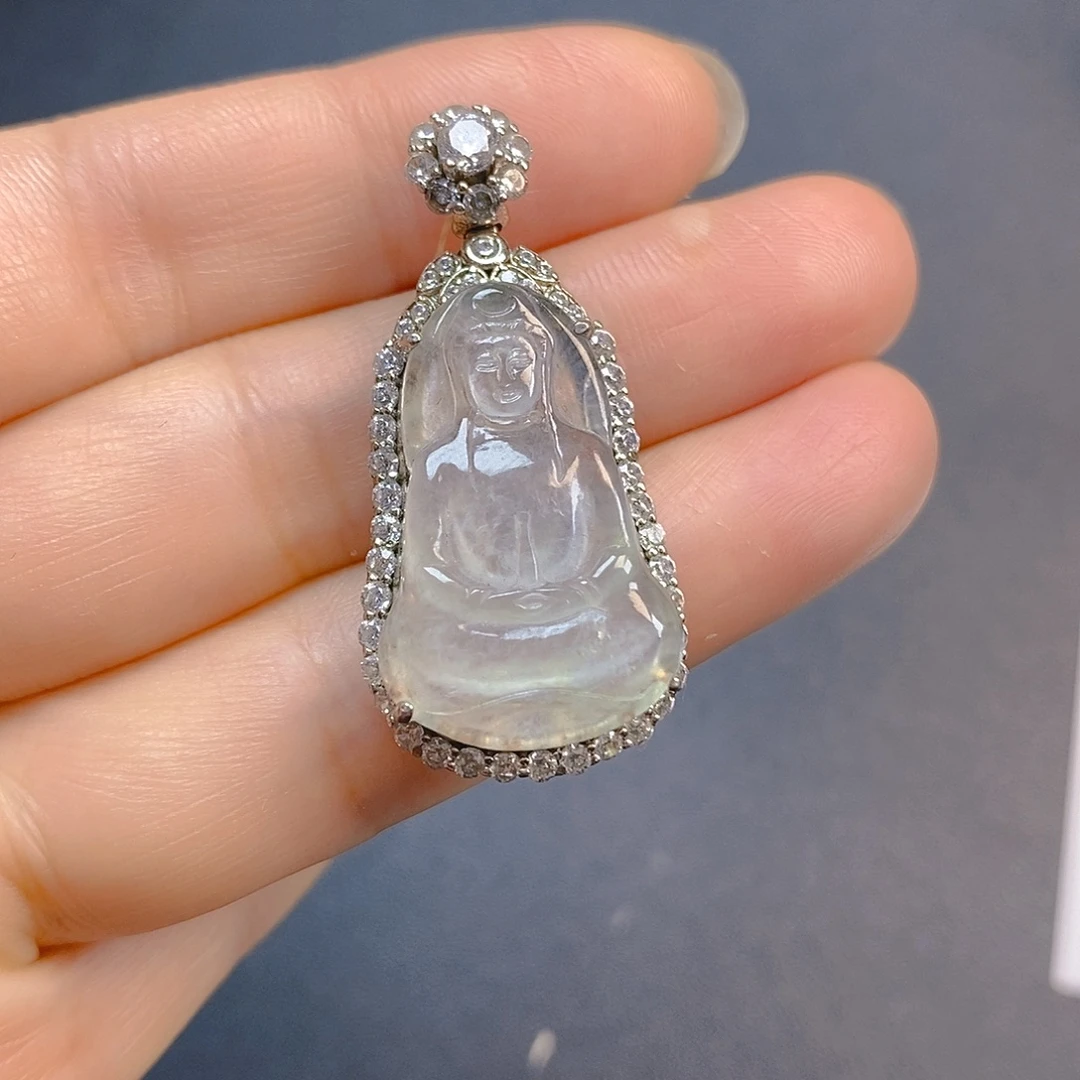 翡翠银S925镶嵌颈饰