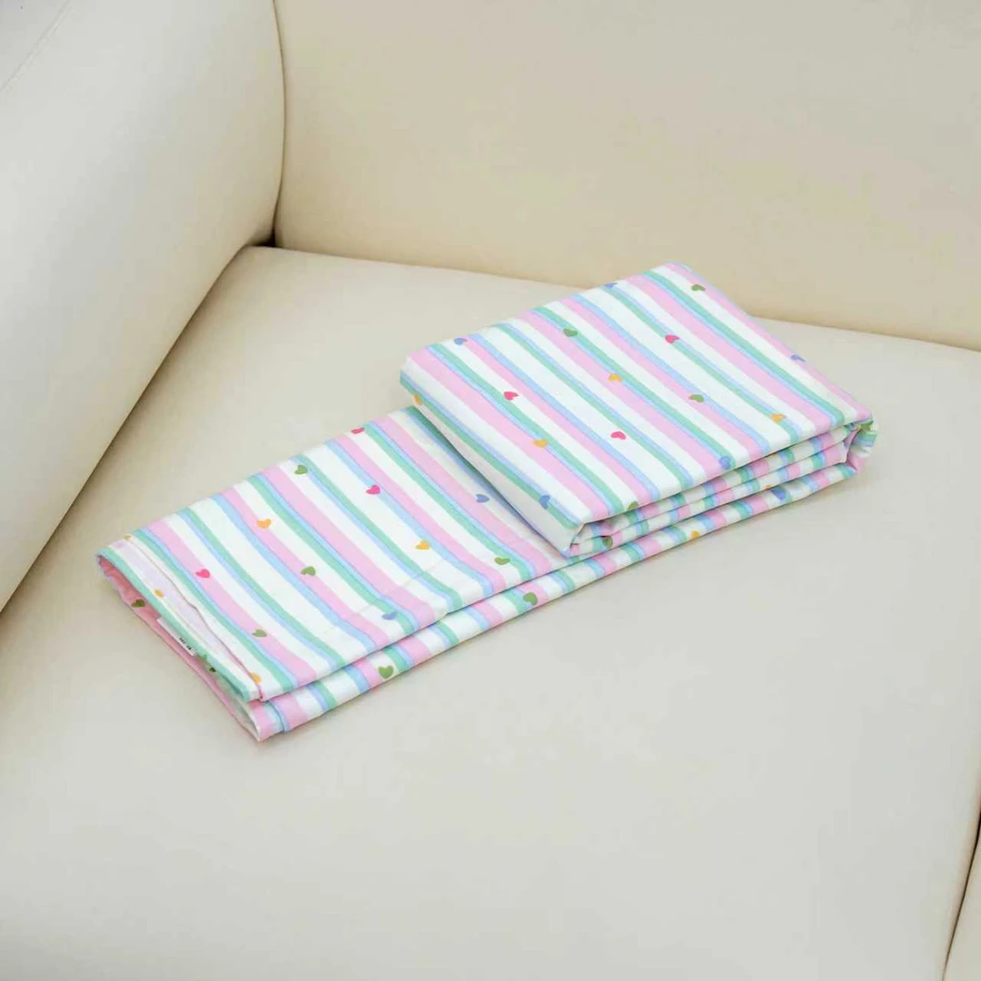 【京会社】双层纱床单200*230彩心