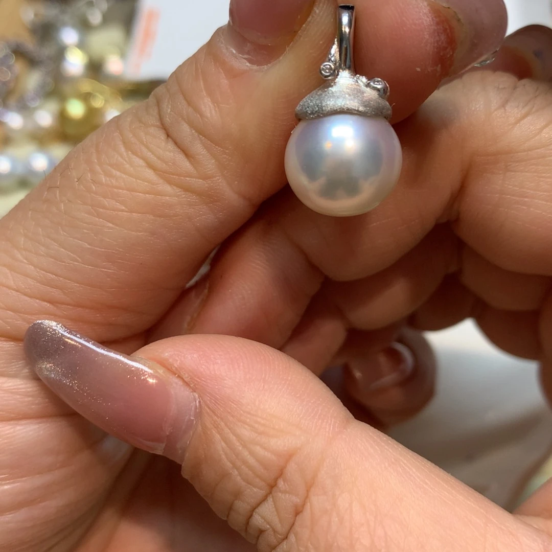 海水珍珠颈饰银S925镶嵌