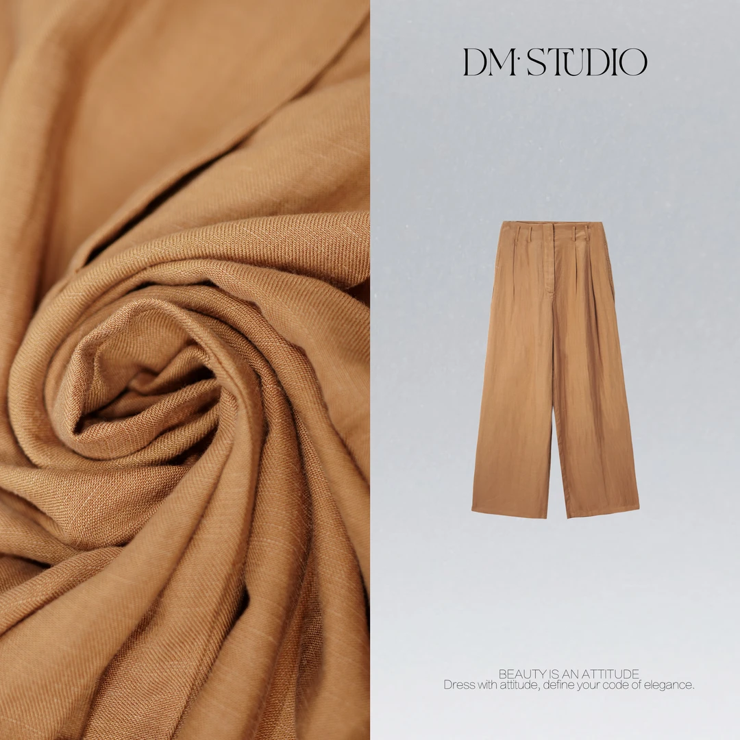 DEDM•STUDIO/极简风气质宽松显瘦垂感拖地长裤2506KZ/MM2025YJ29